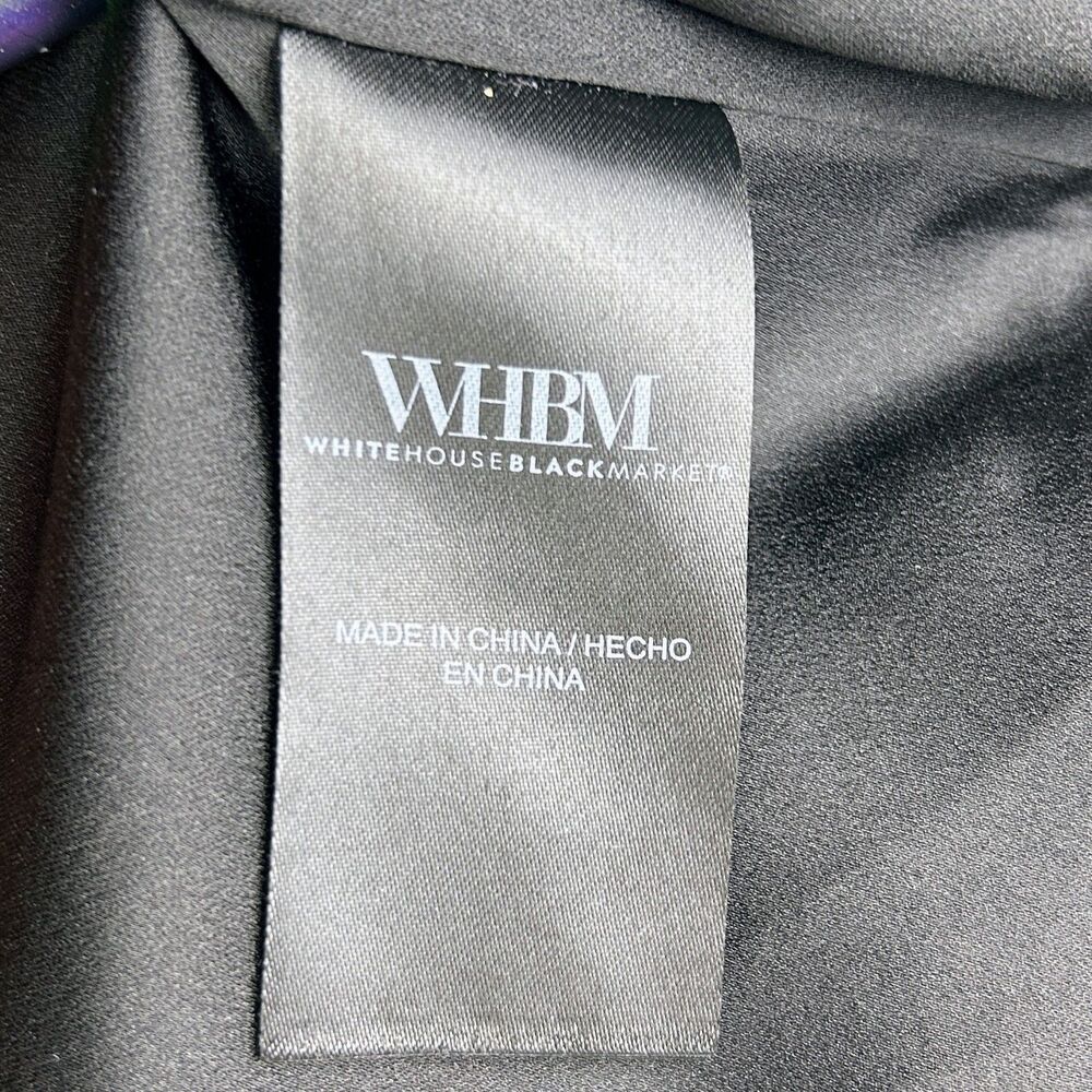 White House Black Market WHBM Floral Jacquard Bustier Black Red off Shoulder 14 - Picture 15 of 16